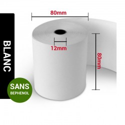 Bobines Thermiques Sans Bisphenol A 80 x 80 x 12